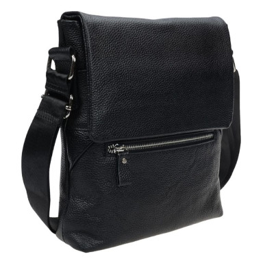 Чоловіча шкіряна сумка Borsa Leather k10013-black