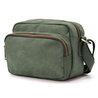 Small mens shoulder bag with 2 compartments TARWA RE-60125-3md 
