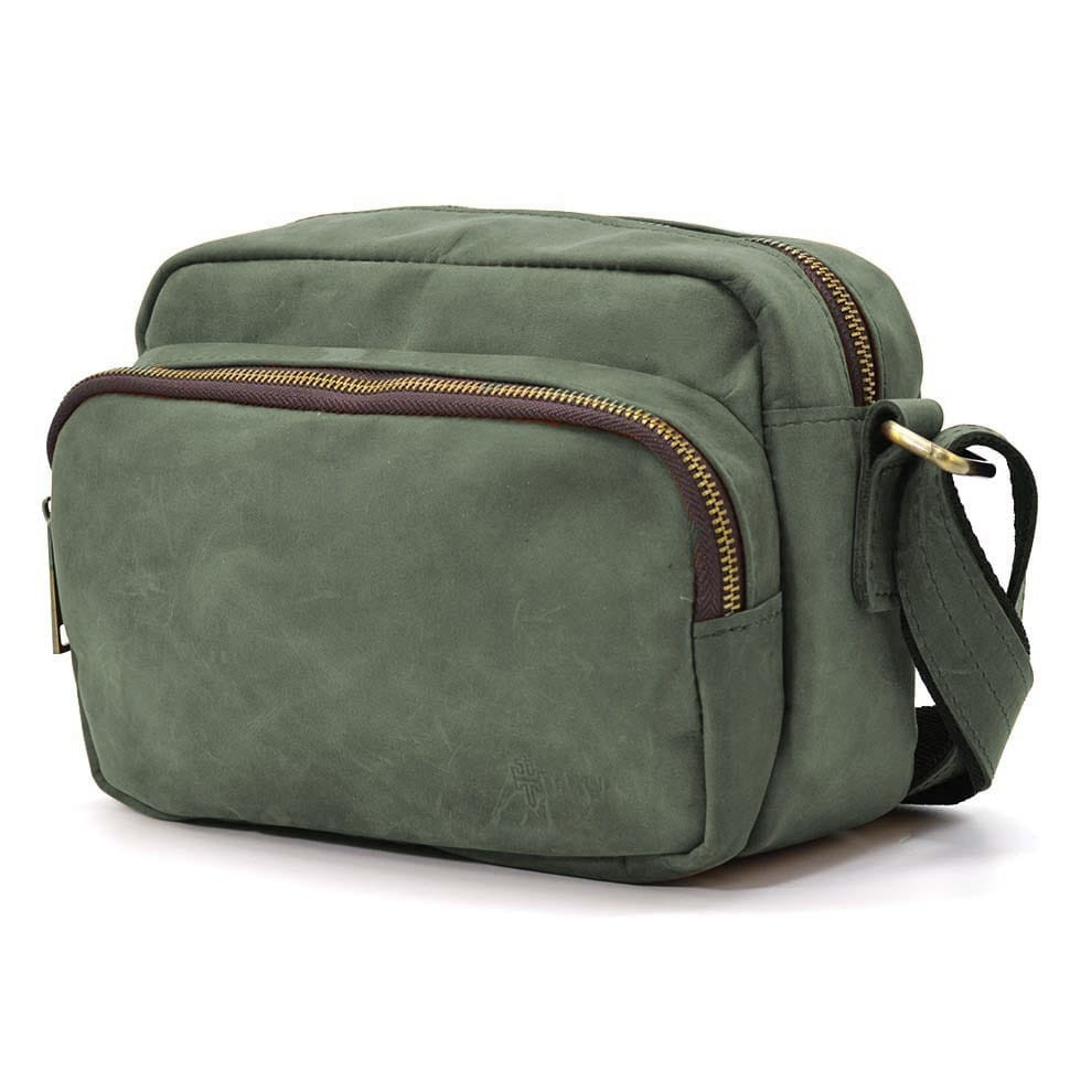 Small mens shoulder bag with 2 compartments TARWA RE-60125-3md