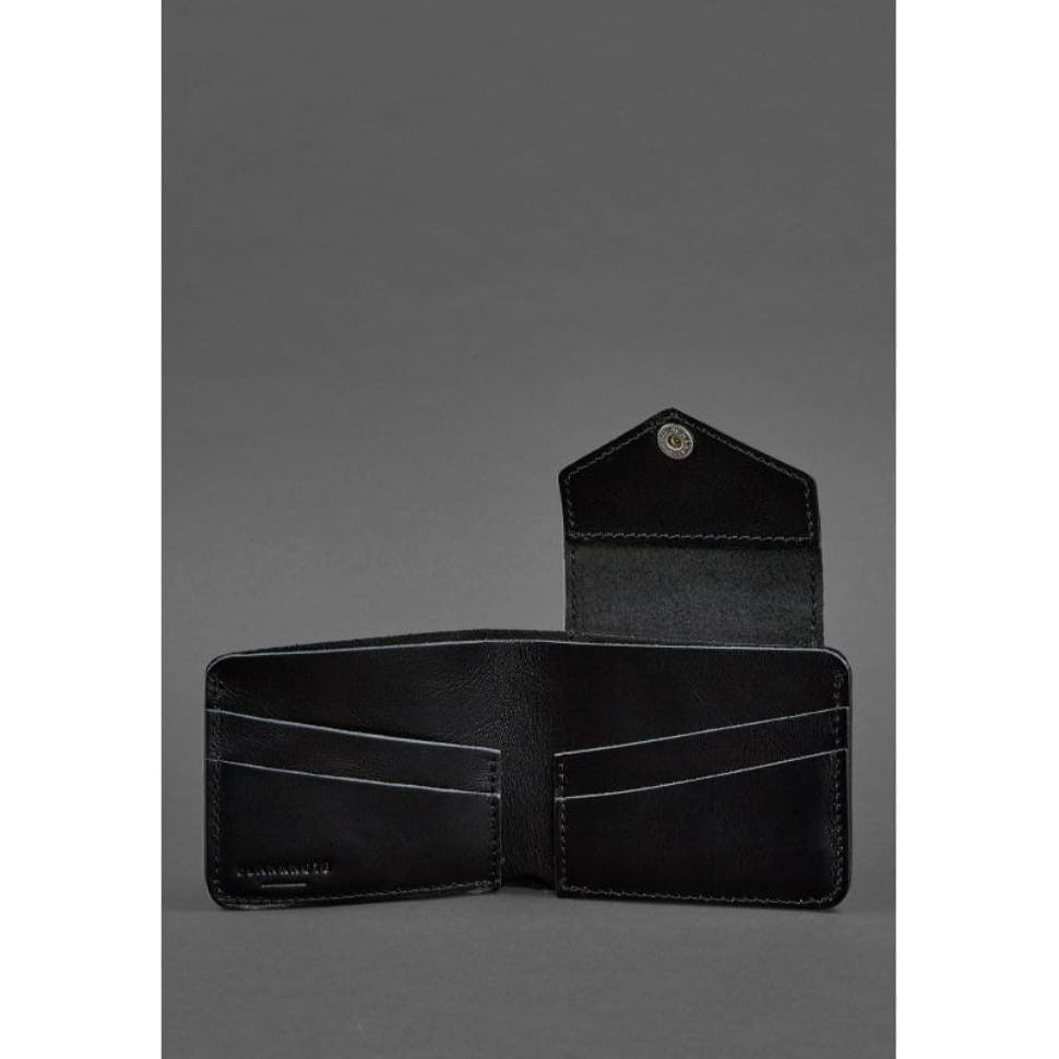 Шкіряне портмоне 4.2 на чорній кнопці