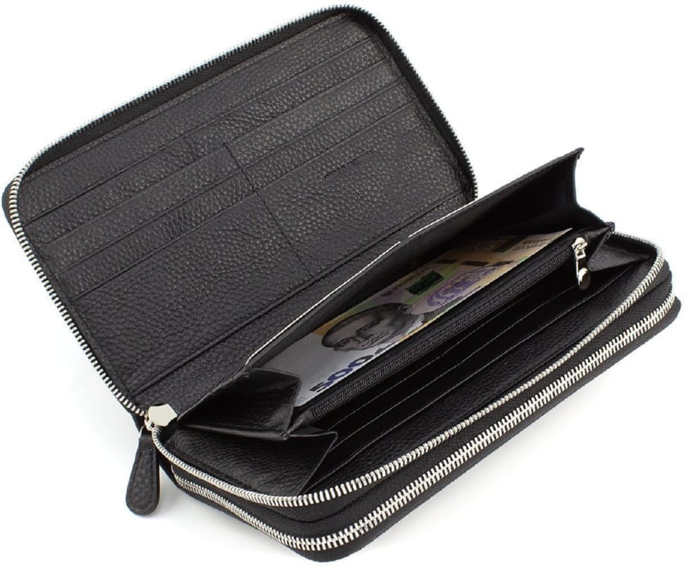 Men`s leather clutch bag with two compartments Marco Coverna MC1483