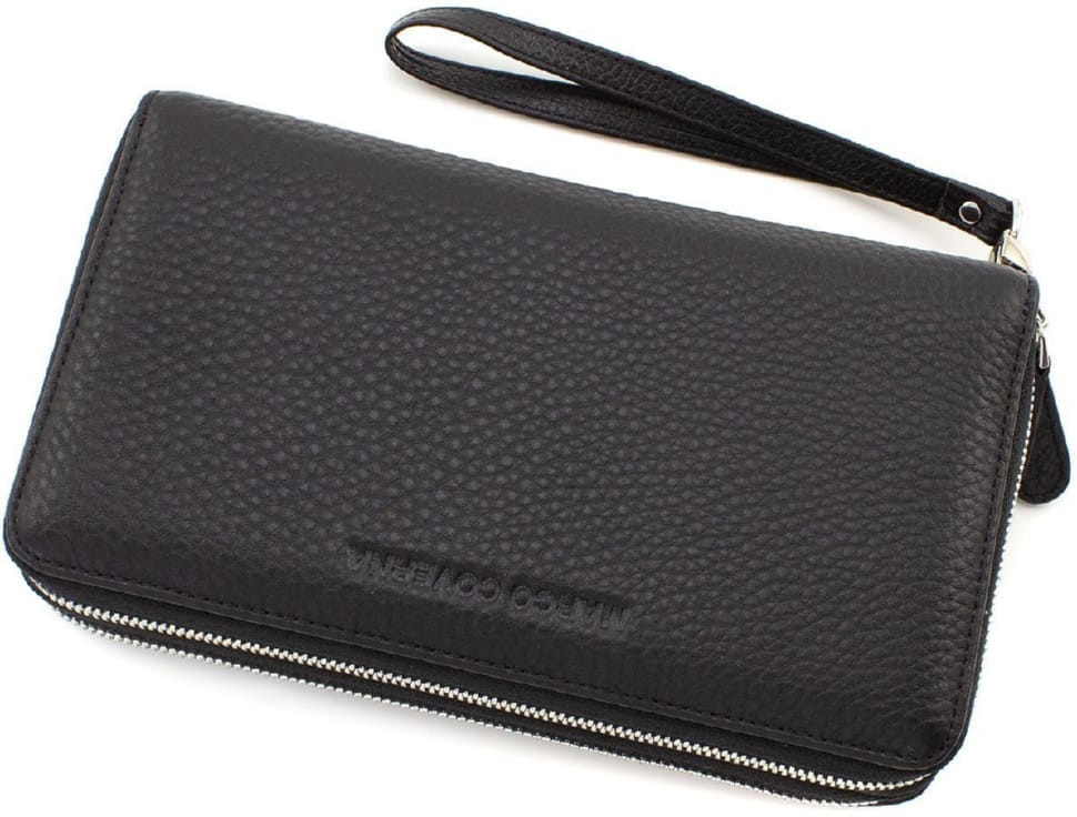 Men`s leather clutch bag with two compartments Marco Coverna MC1483