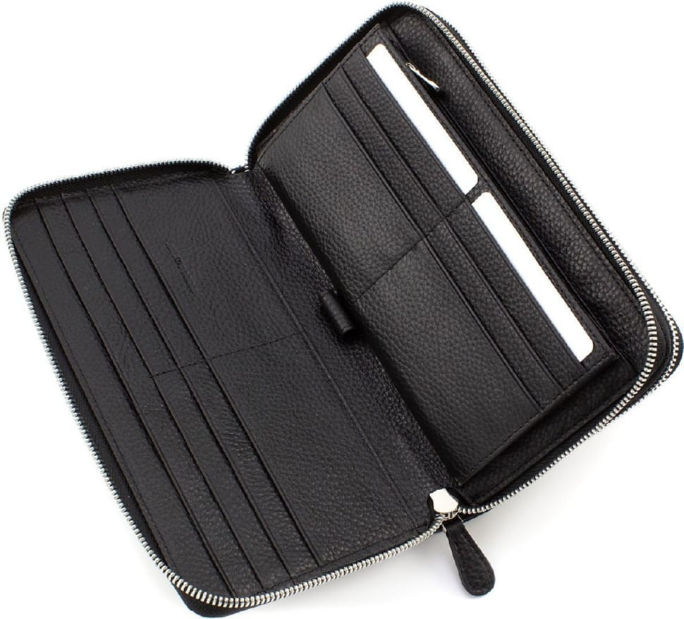 Men`s leather clutch bag with two compartments Marco Coverna MC1483