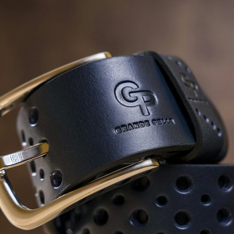 Ремінь чоловічий Grande Pelle 11051 джинсовий Синій