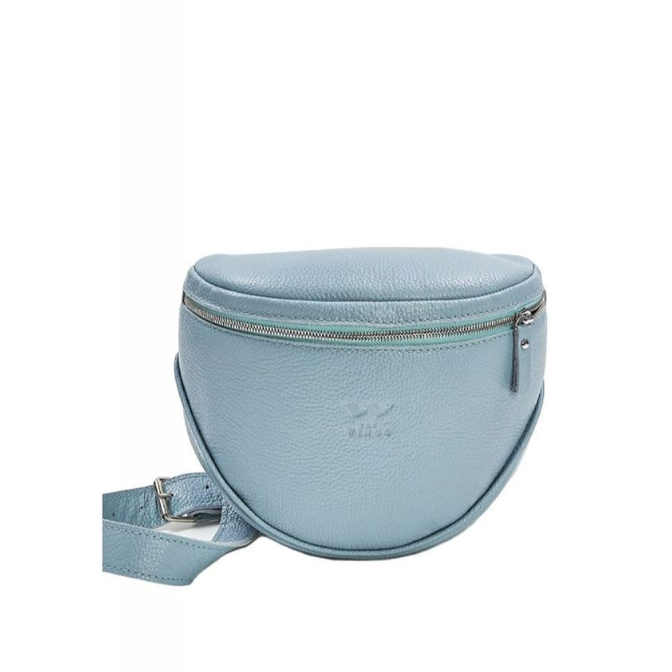 Leather crossbody bag Vacation blue flotar