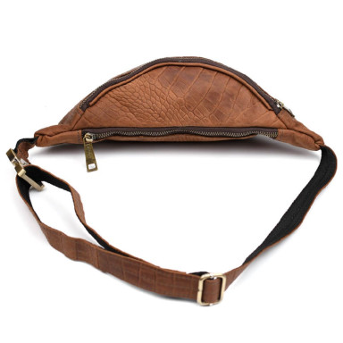 Belt bag made of genuine leather REPC-3035-3md TARWA light brown