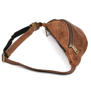 Belt bag made of genuine leather REPC-3035-3md TARWA light brown