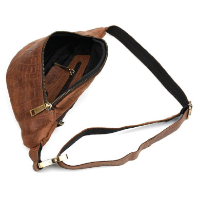 Belt bag made of genuine leather REPC-3035-3md TARWA light brown
