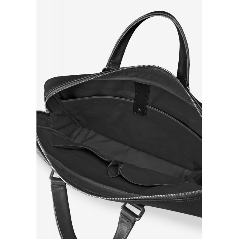 Шкіряна сумка для ноутбука Style чорна