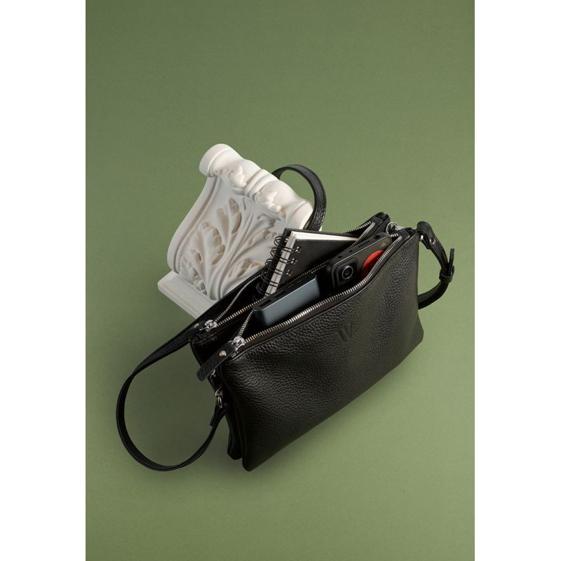 Leather bag Lina black flotar
