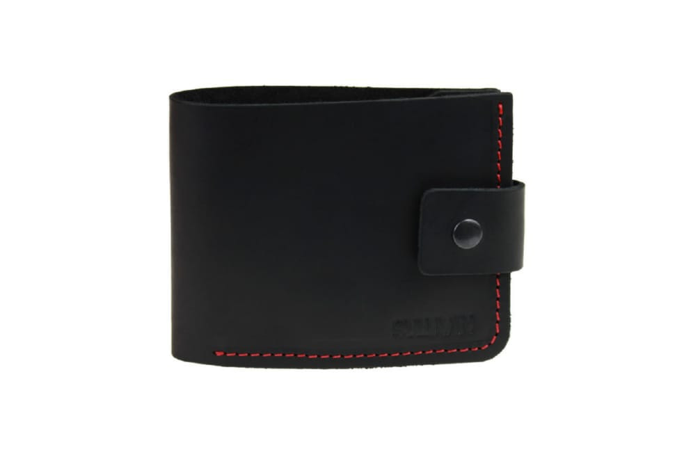 Гаманець жіночий шкіряний маленький SULLIVAN 104-7(8) чорно-червоний