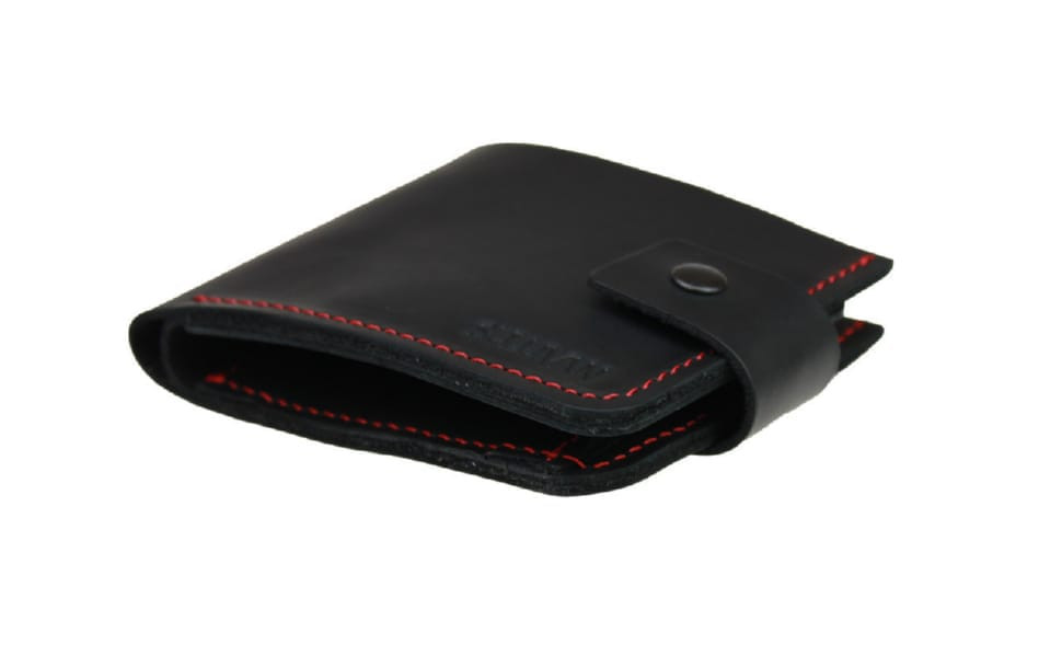 Гаманець жіночий шкіряний маленький SULLIVAN 104-7(8) чорно-червоний