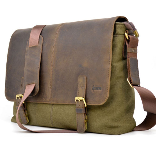 Сумка через плече, канвас плюс шкіра RH-8336-4lx TARWA