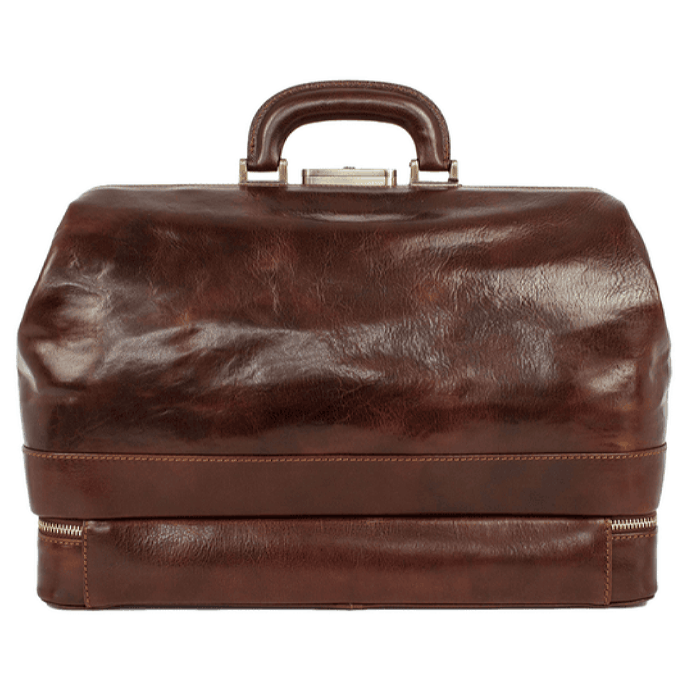Італійський шкіряний саквояж - The Master and Margarita - коричневий Time Resistance