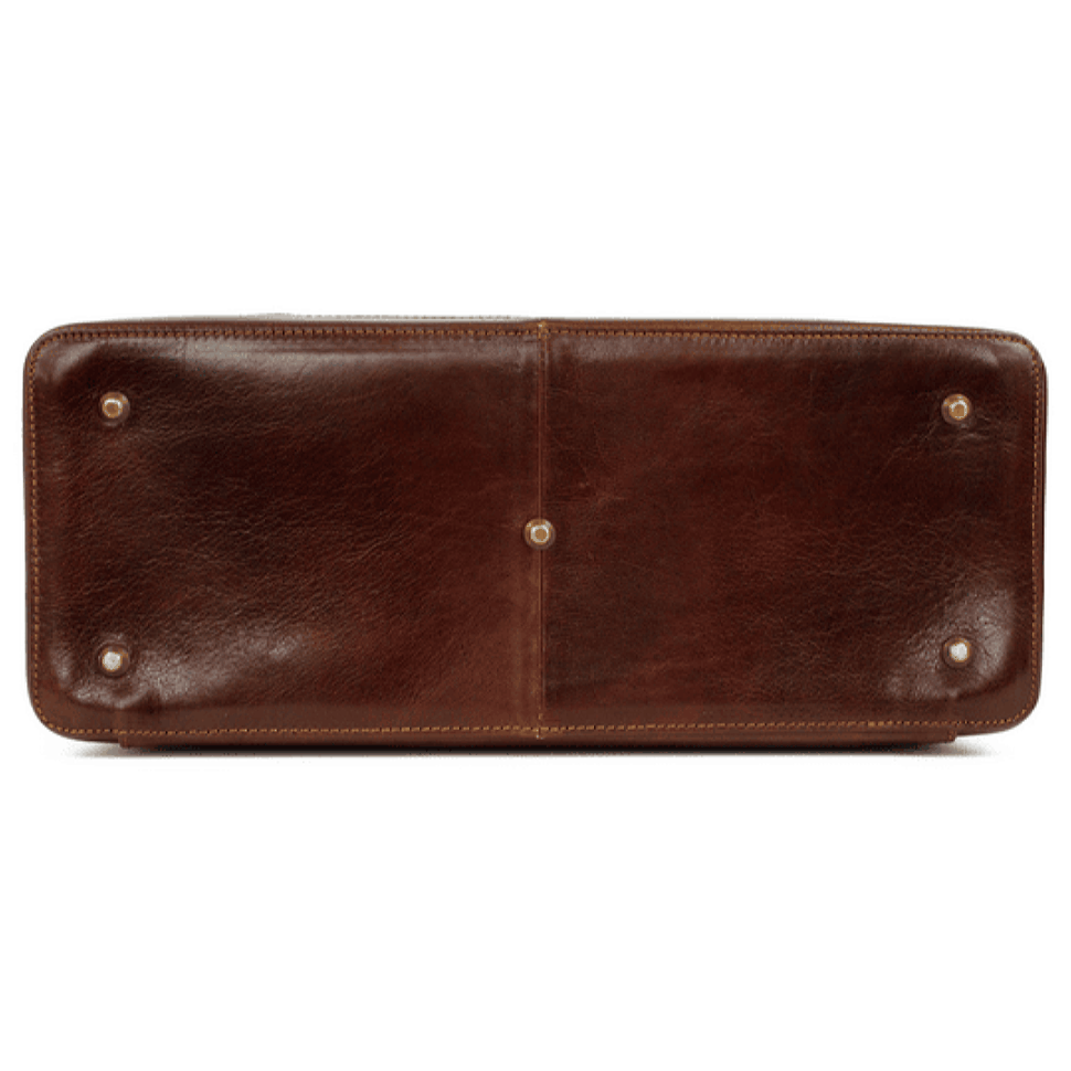 Італійський шкіряний саквояж - The Master and Margarita - коричневий Time Resistance