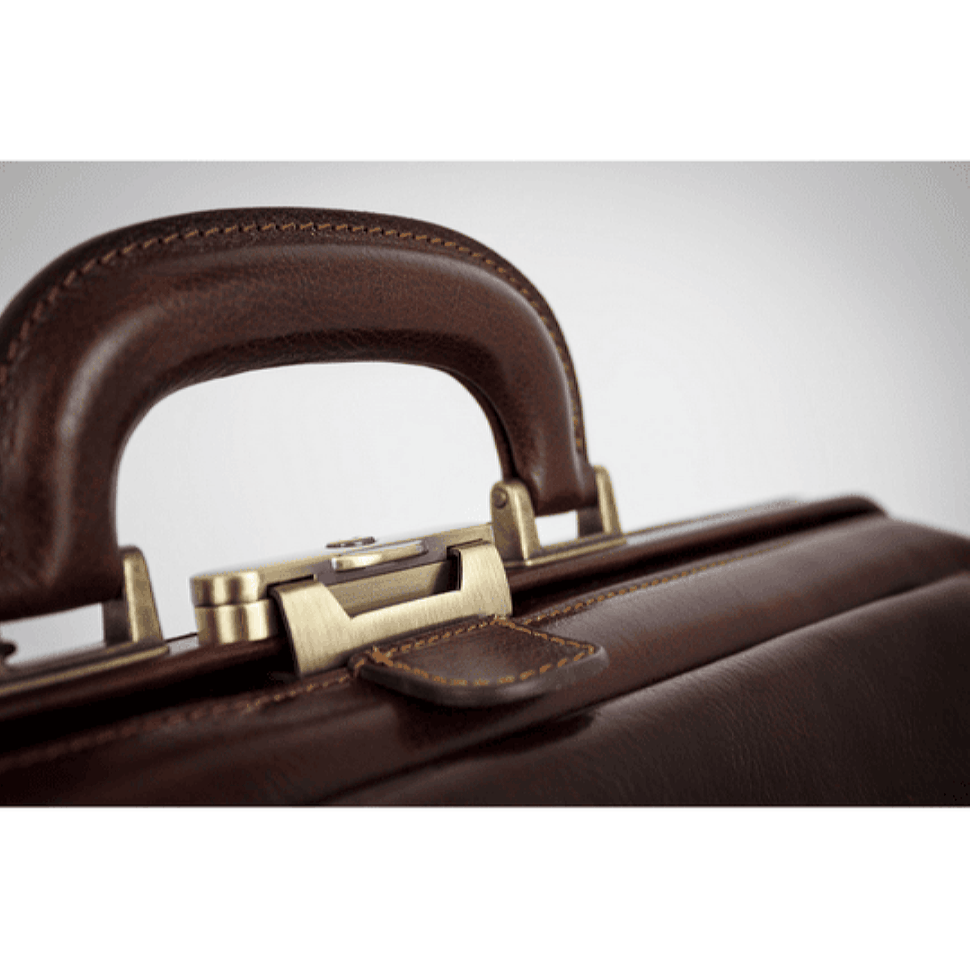 Італійський шкіряний саквояж - The Master and Margarita - коричневий Time Resistance