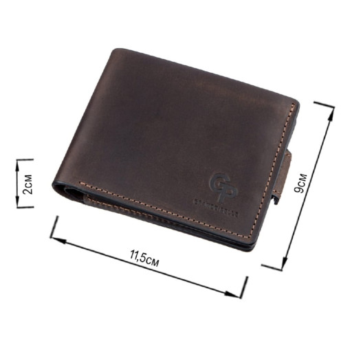Горизонтальне портмоне унісекс GRANDE PELLE 11218 Коричнева