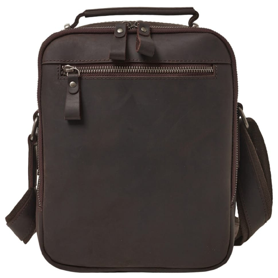 Мужская кожаная сумка через плечо BUFFALO BAGS M6014B темно-коричневая