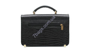 Manufatto men's bag made of genuine leather with Kroko embossing