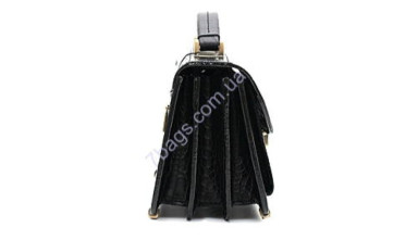Manufatto men's bag made of genuine leather with Kroko embossing