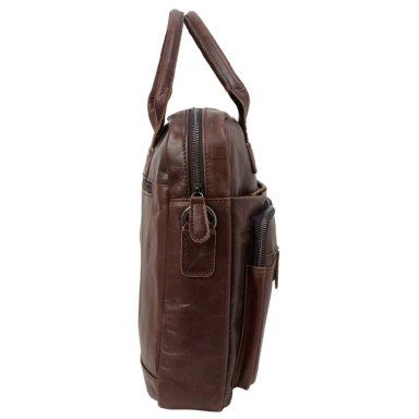 Портфель мягкий кожаный BUFFALO BAGS M8380C-1 коричневый