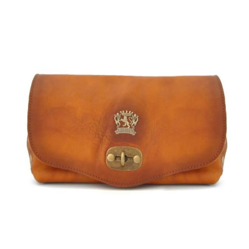 Pratesi BCO161 - Castel Del Piano Clutche in cow leather Bruce Cognac