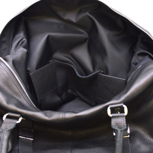 Велика дорожня сумка FA-8310-4lx з натуральної шкіри флотар, чорна