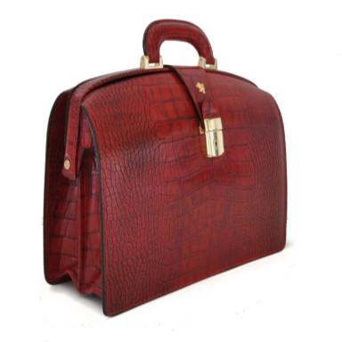 Pratesi KBL120/37 - Brunelleschi Small King Briefcase in cow leather King Blue
