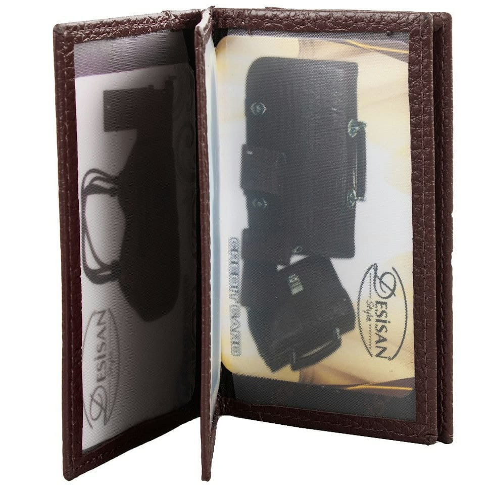 Обкладинка авто+кредитниця шкіряна Desisan 905-09 коричневий флотар