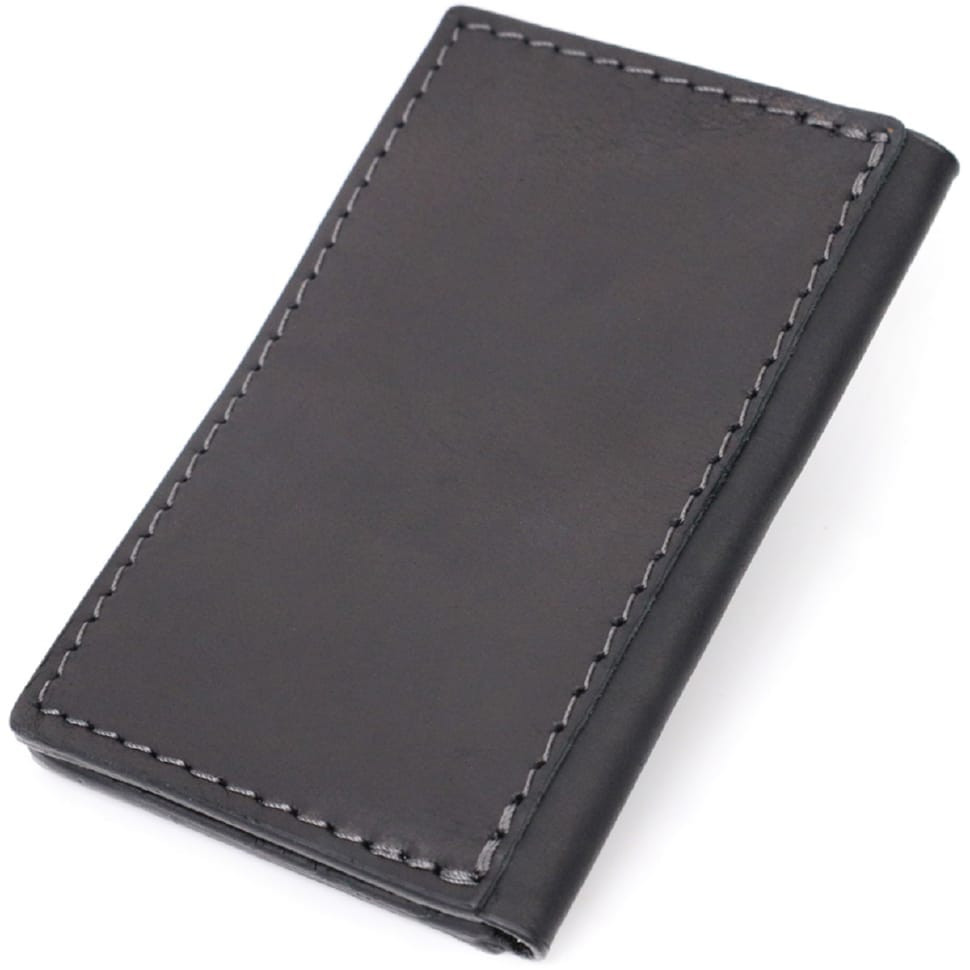 Надійний картхолдер з утримувачем для Apple AirTag з натуральної шкіри GRANDE PELLE 11605 Чорний