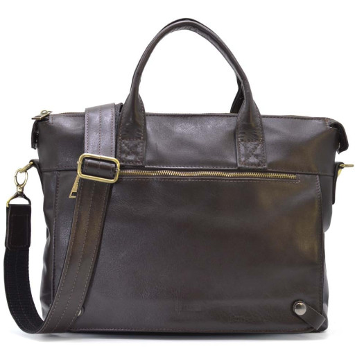 Шкіряна чоловіча сумка коричнева TARWA, GC-7120-2md