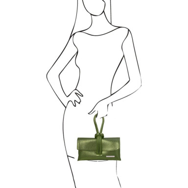 TL Bag Metallic leather clutch Tuscany TL141993