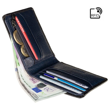 Men's wallet Visconti AT63 Roland with RFID (Burnish Blue)