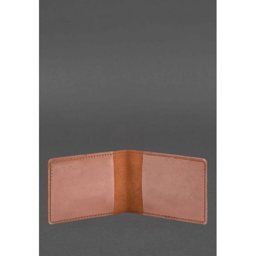 Шкіряна обкладинка для посвідчення учасника бойових дій (УБД) 2.2 світло-коричнева Crazy Horse