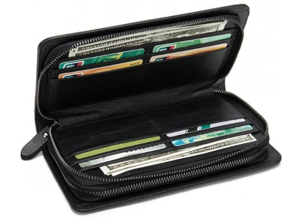 Чоловічий шкіряний чорний клатч MS Ms005A