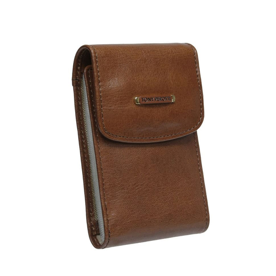 Leather credit card holder Topkapi 1703 ambra brown