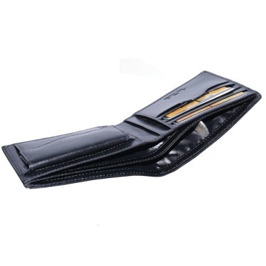 Leather wallet Italico 534 nero black