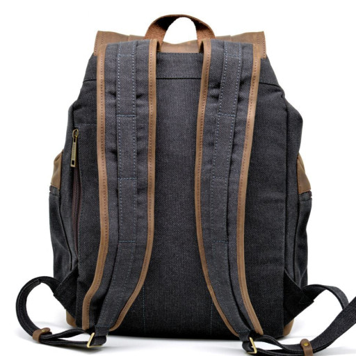 TARWA RG-0010-4lx - міський рюкзак з кінської шкіри і канвас