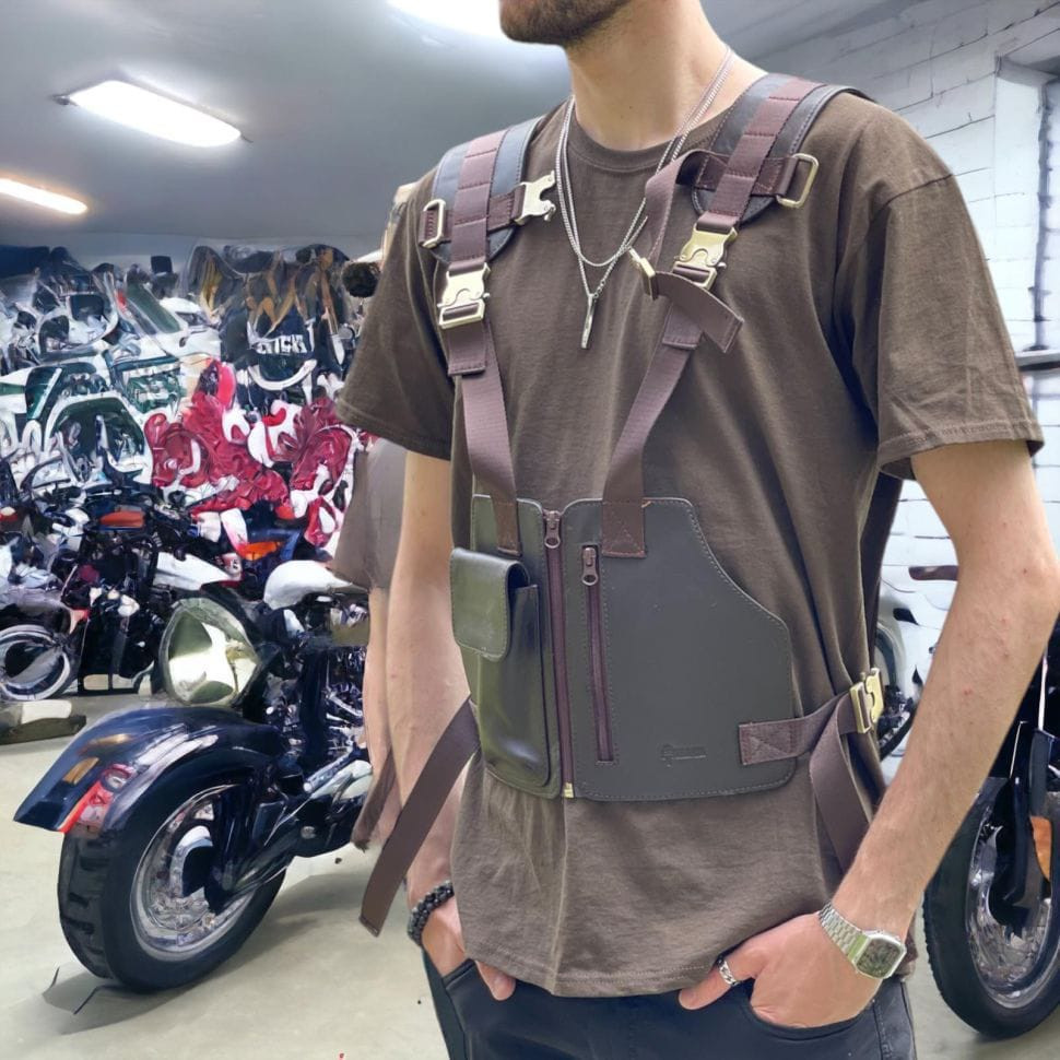 Портупея шкіряна TARWA GC-XXXL-4lx жилет шкіряний