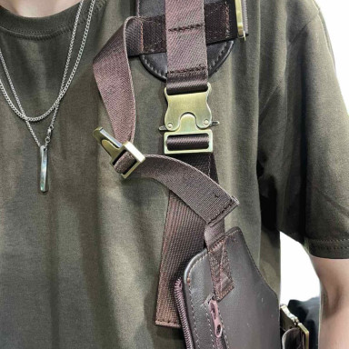 Leather harness TARWA GC-XXXL-4lx leather vest