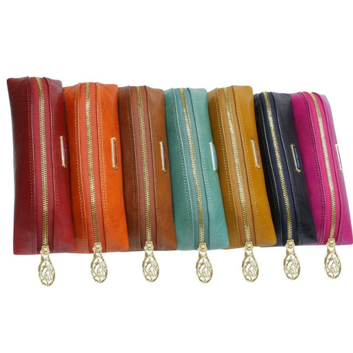 Футляр для окулярів шкіряний Topkapi 3460L geranio малиновий