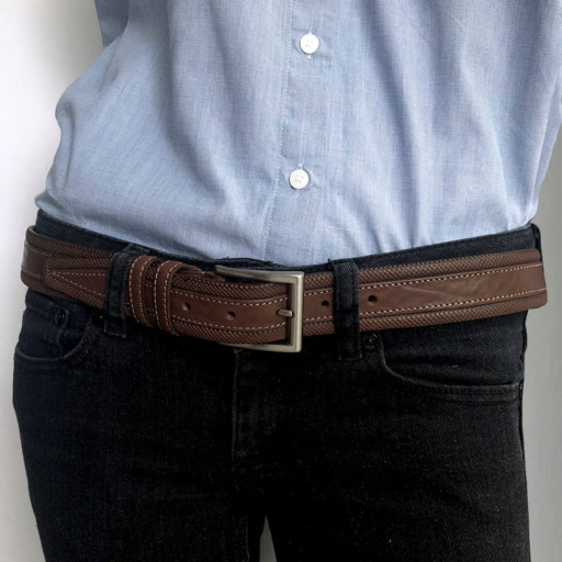 Шкіряний ремень 20 moro коричневий TONY PEROTTI