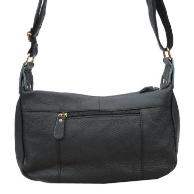 Женская кожаная сумка Borsa Leather 1t300-black
