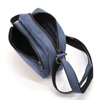 Small mens shoulder bag with 2 compartments TARWA RK-60125-3md 