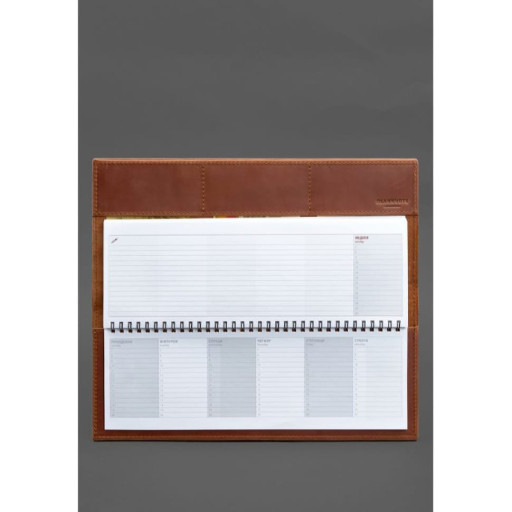 Настільний планер із блоком на пружині світло-коричневий Crazy Horse