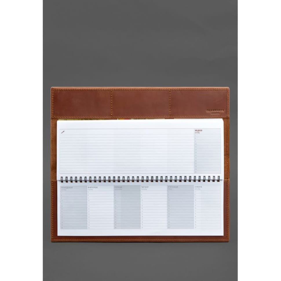 Настільний планер із блоком на пружині світло-коричневий Crazy Horse