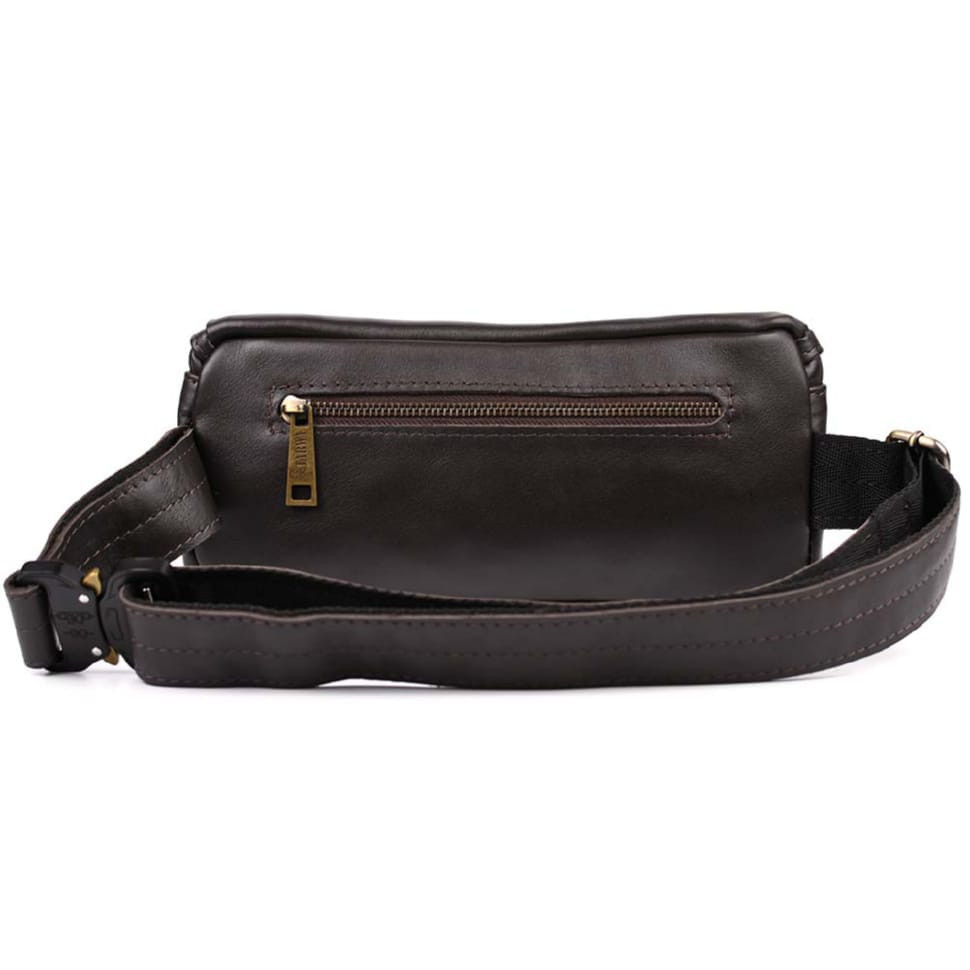 Belt bag made of genuine leather GC-1818-3md TARWA brown