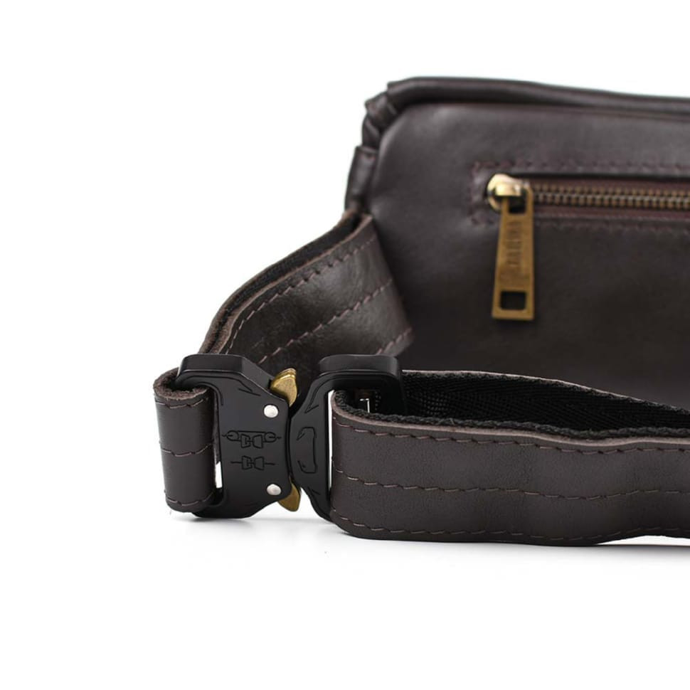 Belt bag made of genuine leather GC-1818-3md TARWA brown
