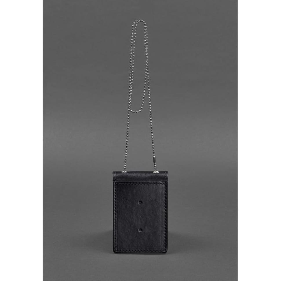 Leather cover on a chain for ID and badge