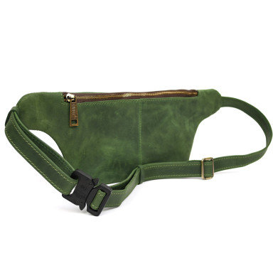  RE-3029-4lx TARWA Genuine Leather Waist Bag, Crazy Horse Green